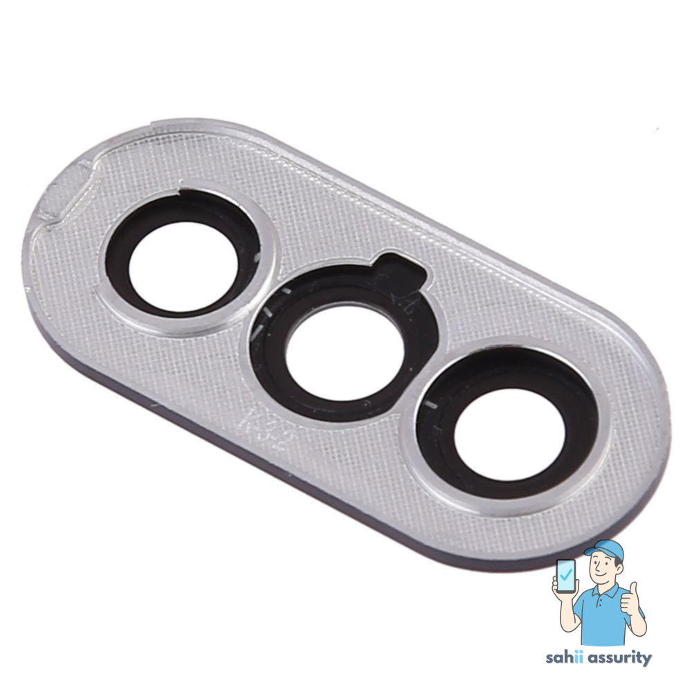 Camera Lens Glass with Frame for Xiaomi Redmi Note 6 Pro White thumbnail